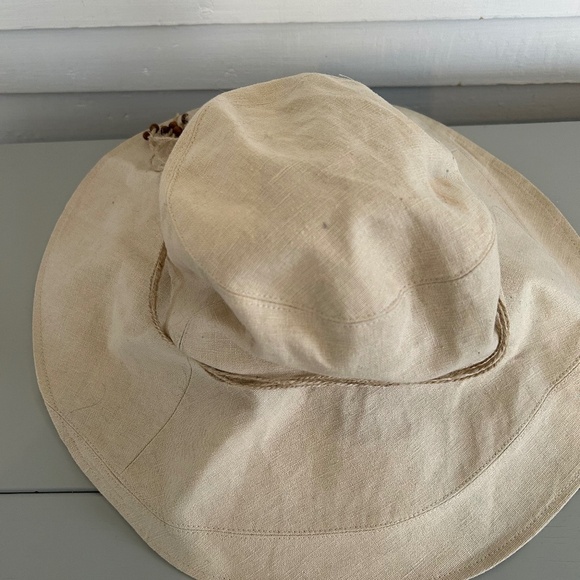 Sur La Tete Womens Linen Summer Hat Sz L - Picture 1 of 6